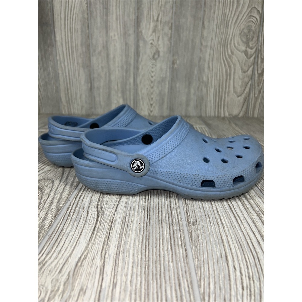 Croc Light Blue Strap Sandals Comfortable Lightweight Unisex SZ 5 (M) 7 (W) - Picture 1 of 6